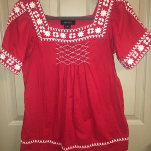 Karen Kane red shirt for cinco de mayo